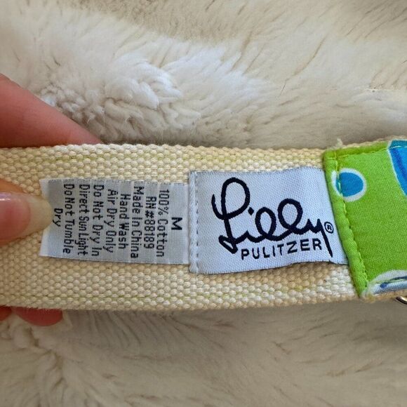 Lilly Pulitzer Green and Blue Seashell Ribbon Belt - Picture 4 of 6